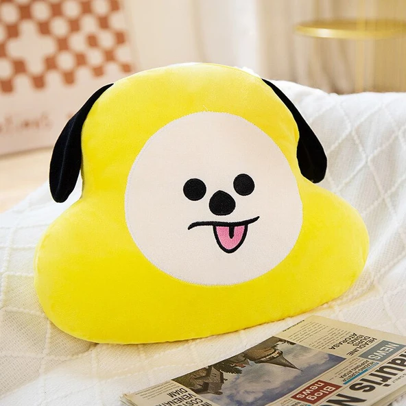 BT21 Sarı Köpek Peluş Yastık - 35cm