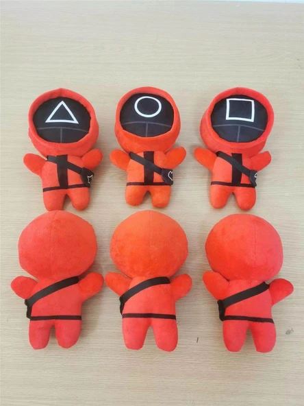 Squid Game Peluş Oyuncak Bebek - Üçgen İşlemeli 30cm - 10