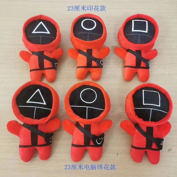 Squid Game Peluş Oyuncak Bebek - Üçgen İşlemeli 30cm - 2