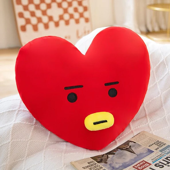 BT21 Kalp Peluş Yastık - 35cm