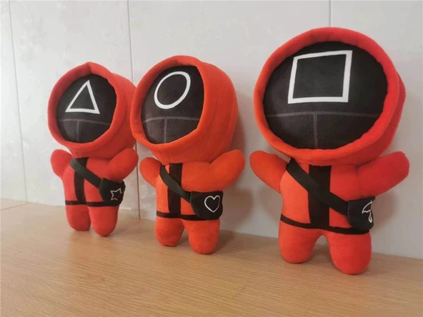 Squid Game Peluş Oyuncak Bebek - Üçgen İşlemeli 30cm - 12