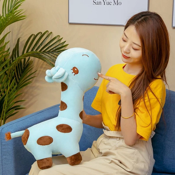 Çerçeveli Zürafa Peluş Oyuncak - Mor, 100cm - 10