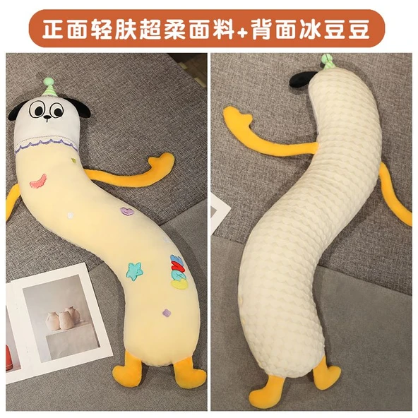 Dopamin Karikatür Buz Fasulye Uzun Yastık Peluş Oyuncak - Yeşil Dinozor 100cm - 7