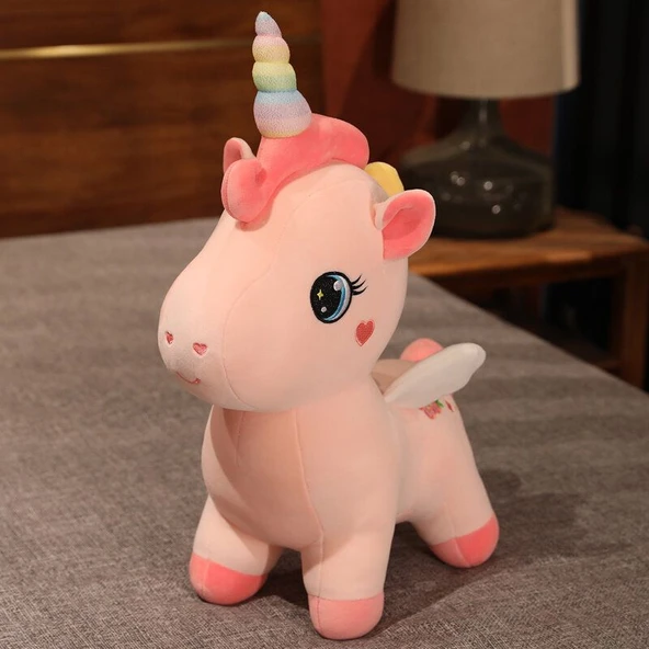 Gökkuşağı Unicorn Peluş Oyuncak - 40cm