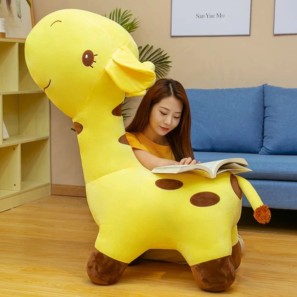 Çerçeveli Zürafa Peluş Oyuncak - Mor, 100cm - 8
