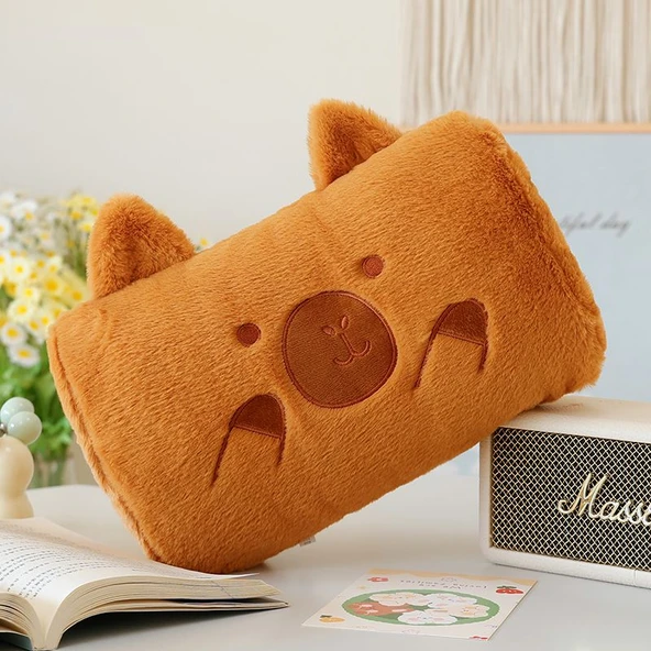 Kapibara El Isıtıcılı Peluş Oyuncak - Sevimli Stil 30x20cm