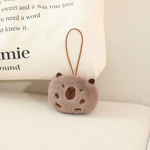 Kapibara Peluş Anahtarlık Kolye - Baş - 8cm