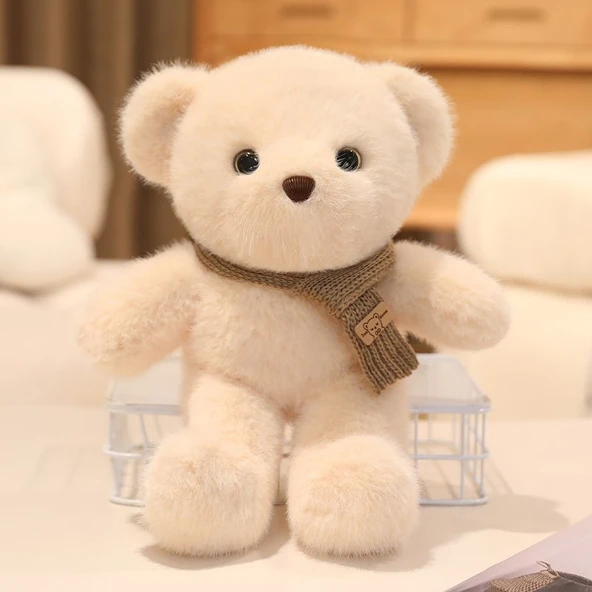 Atkılı Peluş Ayıcık Oyuncak - Haki - 30cm