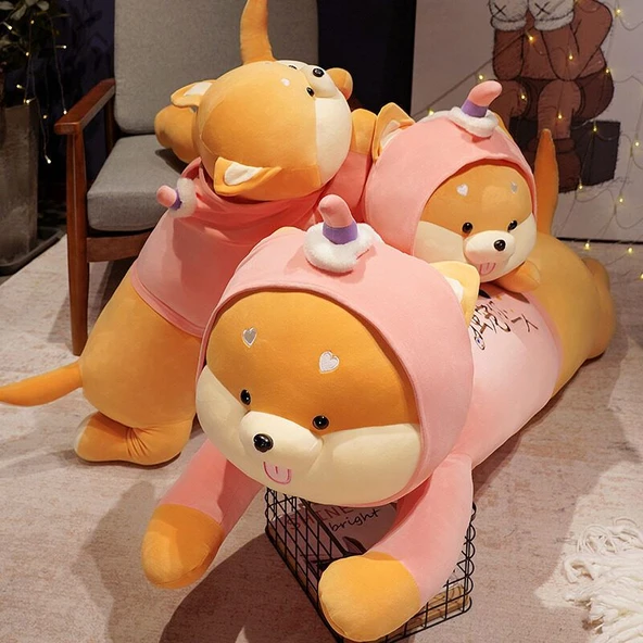 Unicorn Shiba Inu Peluş Yastık - Mutlu Her Gün - 100cm - 11