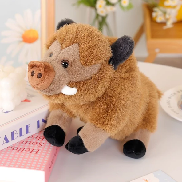 Yaban Domuzu Peluş Oyuncak - Açık Kahverengi - 25cm
