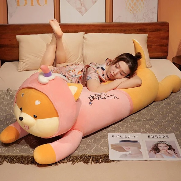 Unicorn Shiba Inu Peluş Yastık - Mutlu Her Gün - 100cm - 6