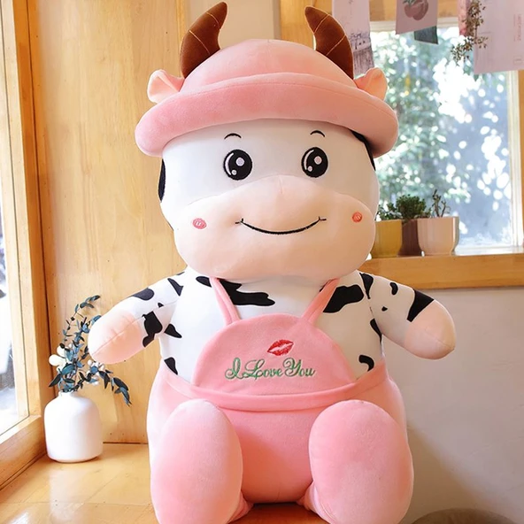 Yeşil İnek Peluş Oyuncak Bebek - 110cm - 3