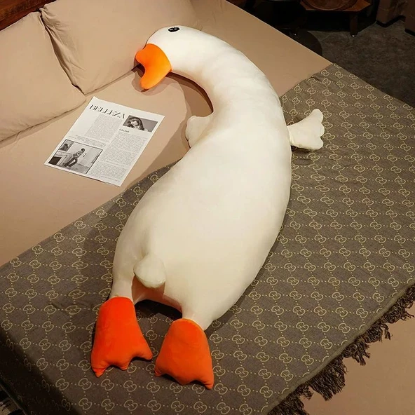 Hayvan Figürlü U Şeklinde Peluş Yastık - Beyaz - 100cm - 6