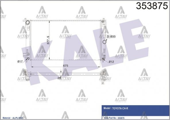 RADYATÖR SU CHR 16-19 (MT) BRAZING KLE-353875