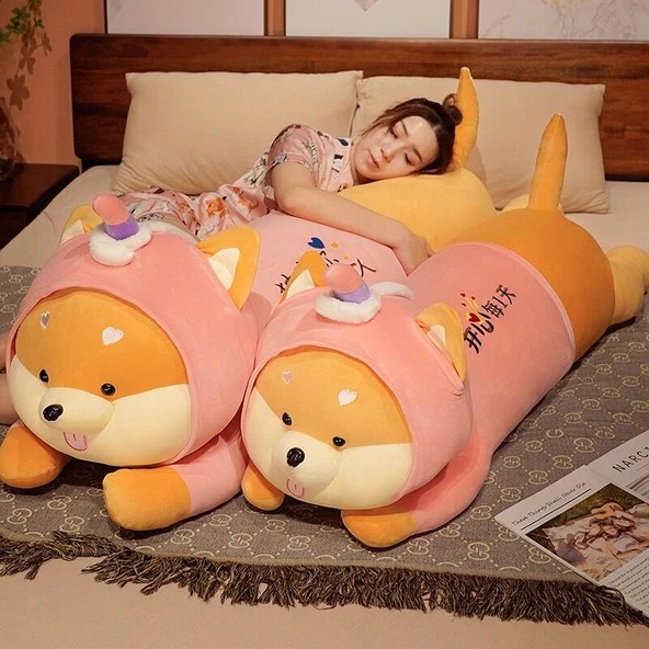 Unicorn Shiba Inu Peluş Yastık - Mutlu Her Gün - 100cm - 7