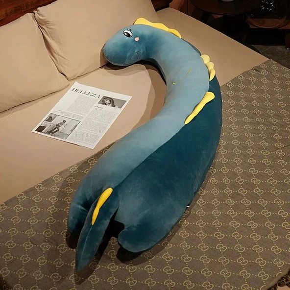 Hayvan Figürlü U Şeklinde Peluş Yastık - Beyaz - 100cm - 4