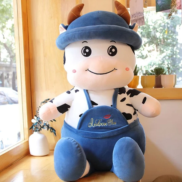 Yeşil İnek Peluş Oyuncak Bebek - 110cm - 5