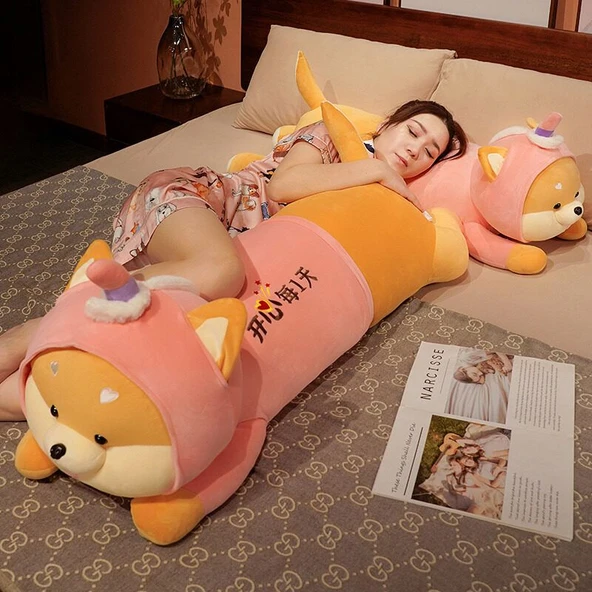 Unicorn Shiba Inu Peluş Yastık - Mutlu Her Gün - 100cm - 8