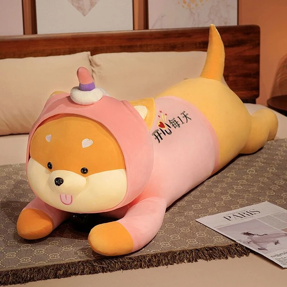 Unicorn Shiba Inu Peluş Yastık - Mutlu Her Gün - 100cm