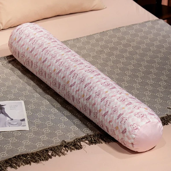 Pembe Buzlu Fasulye Uzun Yastık Peluş Oyuncak - 90cm