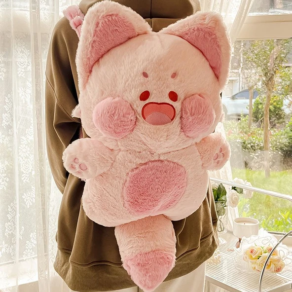 Dudu Miyav Peluş Sırt Çantası - Çikolata 60cm - 9