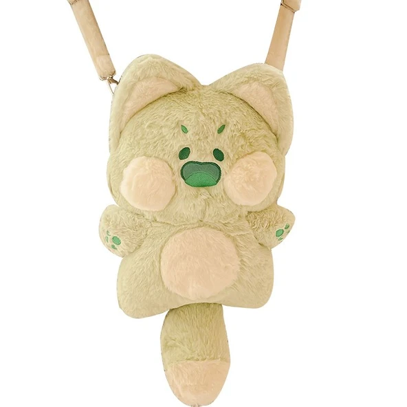 Dudu Miyav Peluş Sırt Çantası - Çikolata 60cm - 12