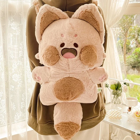 Dudu Miyav Peluş Sırt Çantası - Çikolata 60cm - 8