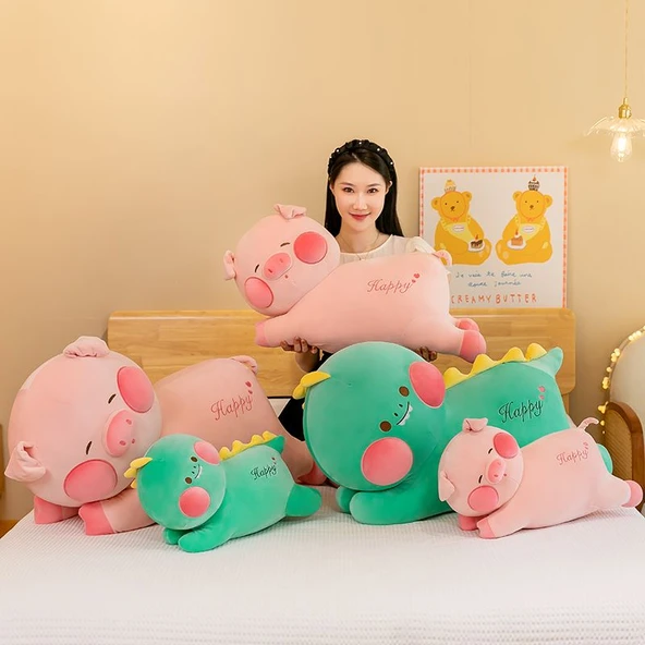Dudu Domuz Peluş Oyuncak Bebek - 50cm - 3