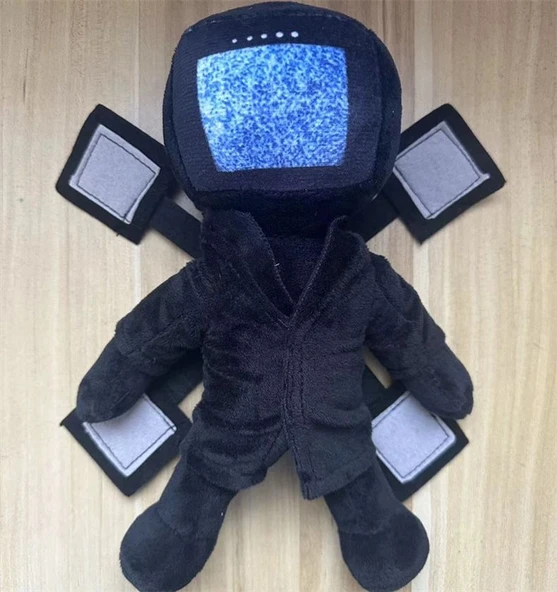 Skibidi Tuvalet Peluş Yastık - Kanatlı TV Adam 25cm - 12
