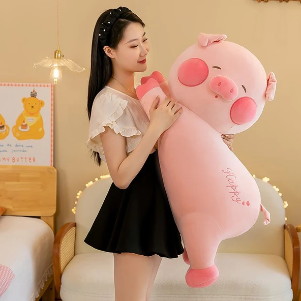 Dudu Domuz Peluş Oyuncak Bebek - 50cm - 8