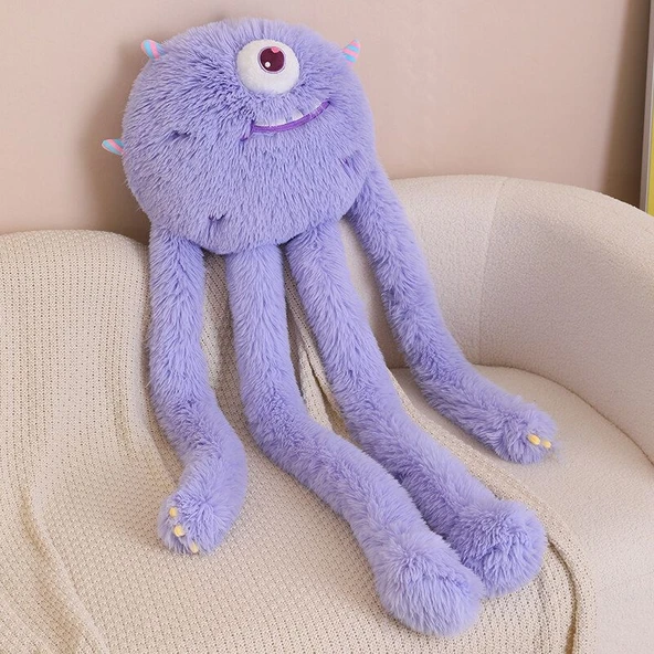 Mor Uzun Bacaklı Peluş Oyuncak Canavar - 110cm