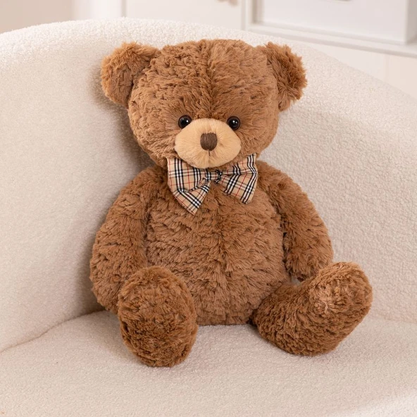 Peluş Oyuncak Ayı - Koyu Kahverengi - 40cm