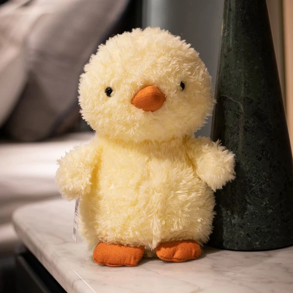 Sevimli Hayvan Peluş Oyuncak Bebek - Sarı Civciv 40cm