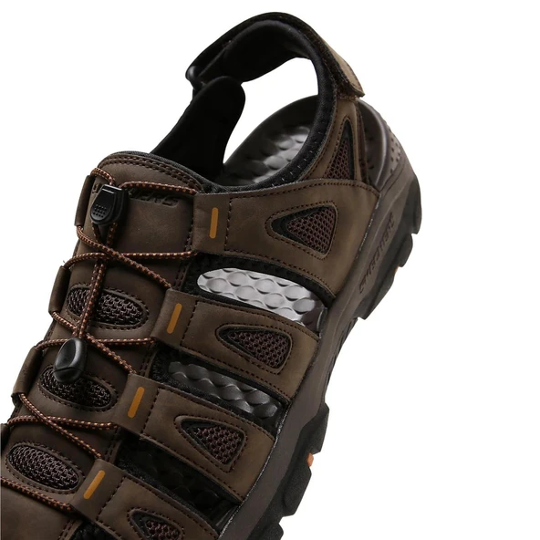 Skechers Tresmen Erkek Kahverengi Sandalet - 7