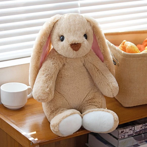 Kazaklı Tavşan Peluş Oyuncak 44cm - Sarı Şemsiyeli Kazak - 3