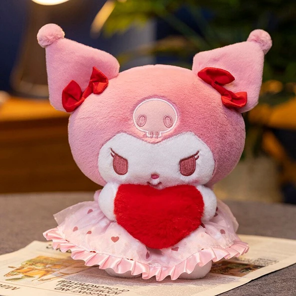 Kawaii Peluş Oyuncak Bebek - Sanrio Karakterleri - Kuromi - 22cm