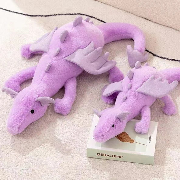 Floresan Yeşil Peluş Ejderha Oyuncak - 50cm - 12