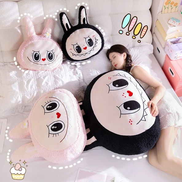 Nalabubu Tavşan Peluş Yastık - Siyah 80cm - 3