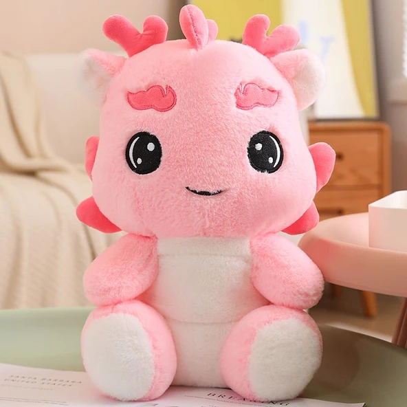 Pembe Xiangyun Ejderha Peluş Oyuncak Bebek - 60cm