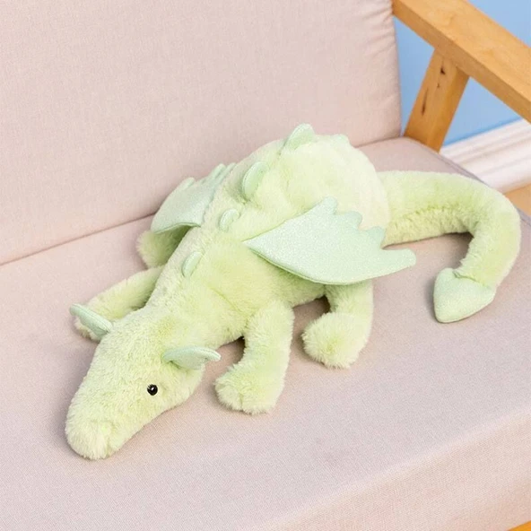Floresan Yeşil Peluş Ejderha Oyuncak - 50cm