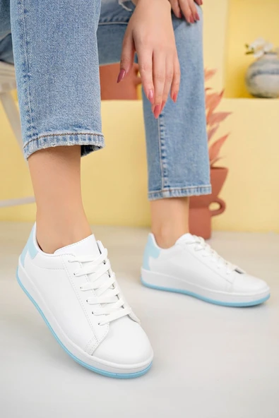 Albishoes Kadın Günlük Spor Ayakkabı 4 Mevsim Rahat Esnek Sneaker Bağcıklı Günlük Kullanıma Uygun