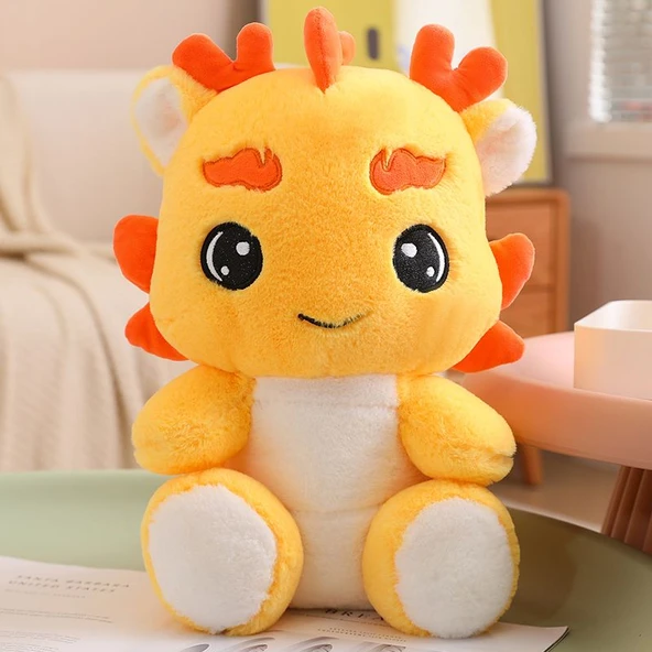 Sarı Xiangyun Ejderha Peluş Oyuncak Bebek - 22cm