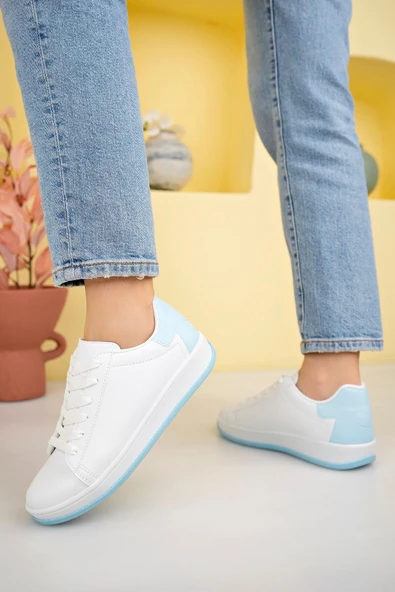 Albishoes Kadın Günlük Spor Ayakkabı 4 Mevsim Rahat Esnek Sneaker Bağcıklı Günlük Kullanıma Uygun - 2