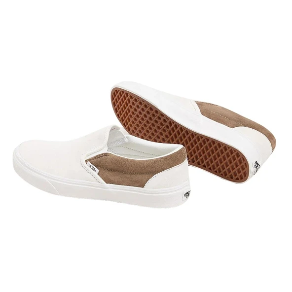 Vans Classic Slip-On Unisex Bej Sneaker - Resim 3