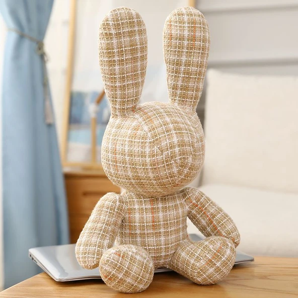 Tavşan Peluş Oyuncak - Bej Gözsüz - 40cm