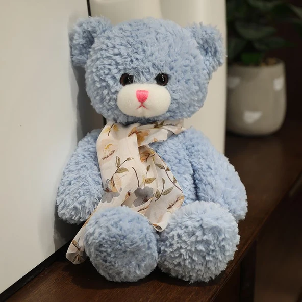 Çilek Aşkı Peluş Oyuncak Ayı - Süt Beyazı - 36cm - 3