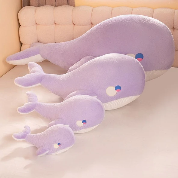 Balina Peluş Yastık - 60cm - 5