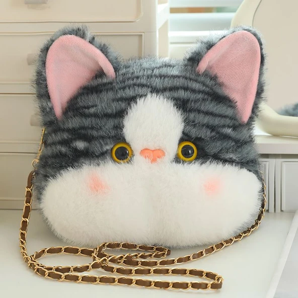 Çizgi Film Peluş Çanta - Bobo Kedi 25x25 cm