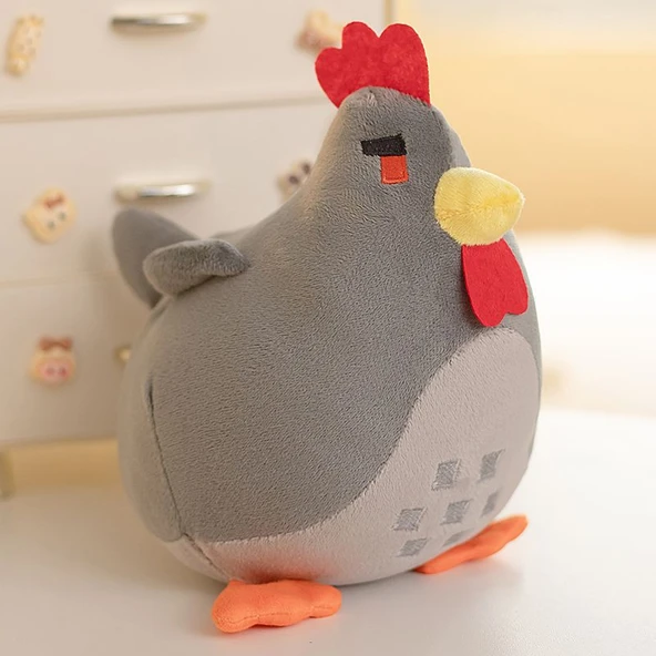 Stardew Valley Tavuk Peluş Oyuncak Bebek - Kahverengi - 20cm - 7