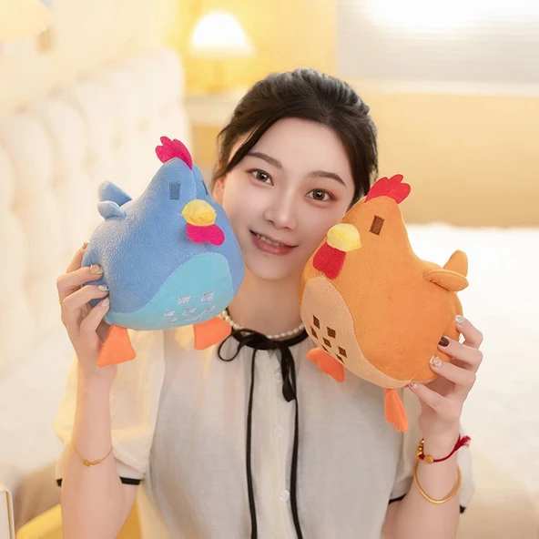 Stardew Valley Tavuk Peluş Oyuncak Bebek - Kahverengi - 20cm - 9